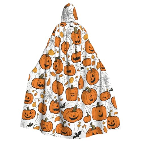 BGSHJVF Halloween Kürbis Muster Druck Halloween Kostüm Umhang für alle, übergroße Cosplay erwachsene Kapuze Mantel für Partys, Kostüme von BGSHJVF