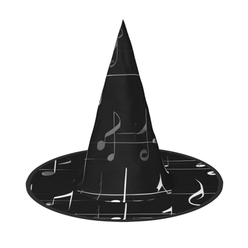 BGSHJVF Halloween Musiknoten Druck schwarz Hexenhut Halloween Party Kostüm Requisiten BGSHJVF Halloween Musiknoten Druck schwarz Hexenhut Halloween Party Kostüm Requisiten von BGSHJVF