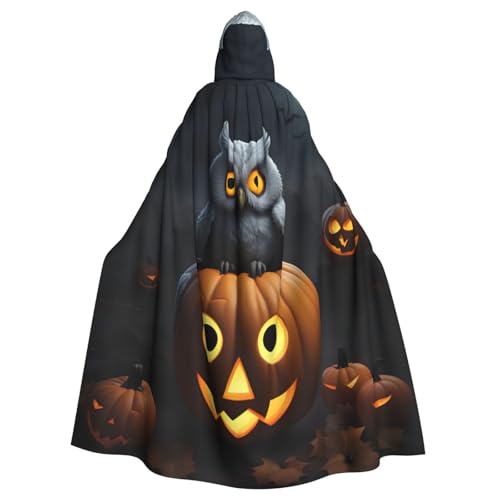 BGSHJVF Halloween-Umhang mit Eule, Geist, Kürbisdruck, Halloween-Kostüm, Umhang für alle, übergroß, Cosplay, Erwachsene, Kapuzenumhang für Partys, Maskeraden BGSHJVF Halloween-Umhang mit Eule, Geist, Kürbisdruck, Halloween-Kostüm, Umhang für alle, übergroß, Cosplay, Erwachsene, Kapuzenumhang für Partys, Maskeraden von BGSHJVF