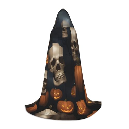 BGSHJVF Halloween-Umhang mit Totenkopf-Aufdruck für Herren, Zauberer, Vampir und Halloween-Kostüme, für Rollenspiele und Partys BGSHJVF Halloween-Umhang mit Totenkopf-Aufdruck für Herren, Zauberer, Vampir und Halloween-Kostüme, für Rollenspiele und Partys von BGSHJVF