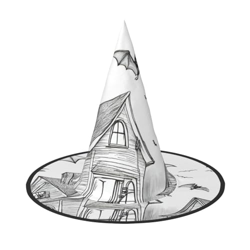 BGSHJVF Halloween fliegende Fledermäuse Druck Halloween Hexe Hut Cosplay Caps Halloween Dekoration Kostüm Zubehör für Party BGSHJVF Halloween fliegende Fledermäuse Druck Halloween Hexe Hut Cosplay Caps Halloween Dekoration Kostüm Zubehör für Party von BGSHJVF