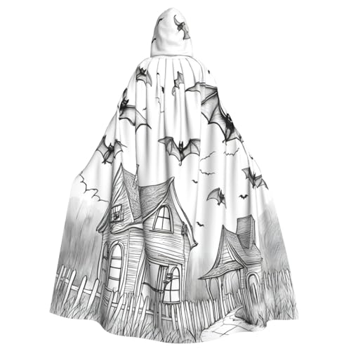 BGSHJVF Halloween fliegende Fledermäuse Druck Halloween Kostüm Umhang für alle, übergroße Cosplay Erwachsene Mantel mit Kapuze für Partys, Maskeraden BGSHJVF Halloween fliegende Fledermäuse Druck Halloween Kostüm Umhang für alle, übergroße Cosplay Erwachsene Mantel mit Kapuze für Partys, Maskeraden von BGSHJVF