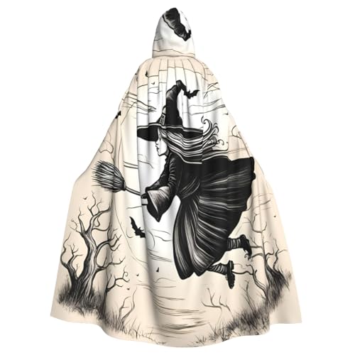 BGSHJVF Halloween fliegende Hexenkostüm Umhang für alle, übergroßen Mantel mit Kapuze für Erwachsene, für Party, Fanced Ball BGSHJVF Halloween fliegende Hexenkostüm Umhang für alle, übergroßen Mantel mit Kapuze für Erwachsene, für Party, Fanced Ball von BGSHJVF