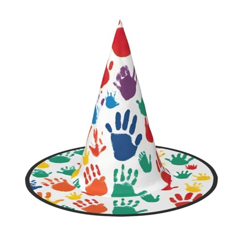 BGSHJVF Handdruck Halloween Hexe Hut Cosplay Caps Halloween Dekoration Kostüm Zubehör für Halloween Party BGSHJVF Handdruck Halloween Hexe Hut Cosplay Caps Halloween Dekoration Kostüm Zubehör für Halloween Party von BGSHJVF