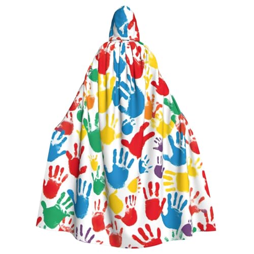BGSHJVF Handdruck Halloween Kostüm Umhang für alle, übergroße Cosplay Erwachsene Mantel mit Kapuze für Partys, Maskeraden BGSHJVF Handdruck Halloween Kostüm Umhang für alle, übergroße Cosplay Erwachsene Mantel mit Kapuze für Partys, Maskeraden von BGSHJVF