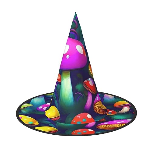 BGSHJVF Helle Schwämme Kunstdruck Halloween Hexe Hut Cosplay Caps Halloween Dekoration Kostüm Zubehör für Party von BGSHJVF