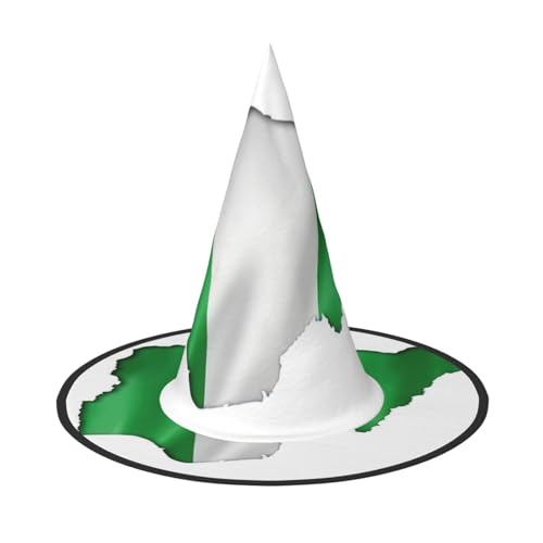 BGSHJVF Hexenhut Nigeria Flagge Druck Halloween Cosplay Halloween Dekoration Party Kostüm Zubehör BGSHJVF Hexenhut Nigeria Flagge Druck Halloween Cosplay Halloween Dekoration Party Kostüm Zubehör von BGSHJVF