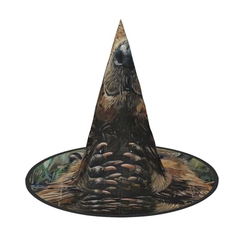 BGSHJVF Hexenhut mit Biberdruck für Halloween Cosplay Halloween Halloween Kostüm Dekoration Halloween Kostüm Requisiten BGSHJVF Hexenhut mit Biberdruck für Halloween Cosplay Halloween Halloween Kostüm Dekoration Halloween Kostüm Requisiten von BGSHJVF