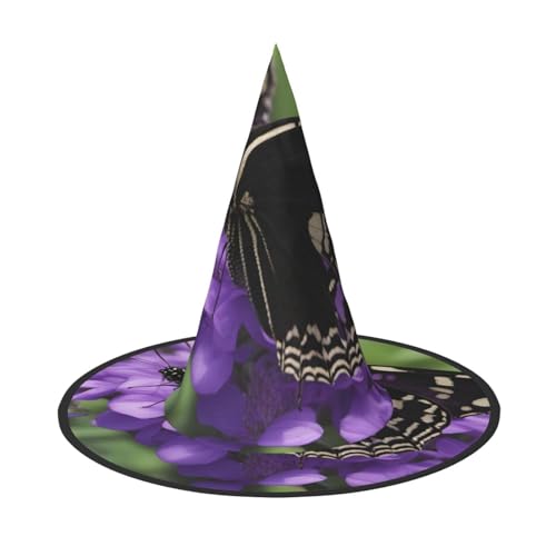 BGSHJVF Hexenhut mit Blumen Schmetterling Print Halloween Cosplay Halloween Dekoration Halloween Party Kostüm Requisiten BGSHJVF Hexenhut mit Blumen Schmetterling Print Halloween Cosplay Halloween Dekoration Halloween Party Kostüm Requisiten von BGSHJVF