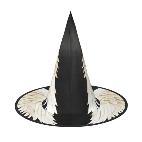 BGSHJVF Hexenhut mit Engelfederdruck für Halloween Cosplay Halloween Halloween Kostüm Dekoration BGSHJVF Hexenhut mit Engelfederdruck für Halloween Cosplay Halloween Halloween Kostüm Dekoration von BGSHJVF
