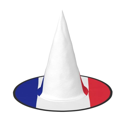 BGSHJVF Hexenhut mit Französisch Flagge Halloween Cosplay Halloween Dekoration Party Kostüm Zubehör BGSHJVF Hexenhut mit Französisch Flagge Halloween Cosplay Halloween Dekoration Party Kostüm Zubehör von BGSHJVF