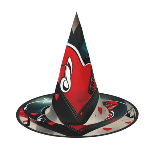 BGSHJVF Hexenhut mit Liebe und Musik Druck Halloween Cosplay Halloween Dekoration Halloween Kostüm Zubehör Partei BGSHJVF Hexenhut mit Liebe und Musik Druck Halloween Cosplay Halloween Dekoration Halloween Kostüm Zubehör Partei von BGSHJVF