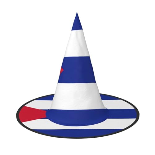 BGSHJVF Hexenhut mit kubanischer Flagge für Halloween Cosplay Halloween Dekoration Halloween Party Kostüm Zubehör von BGSHJVF