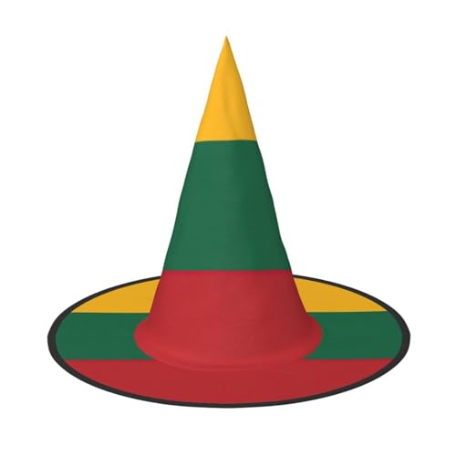 BGSHJVF Hexenhut mit litauischer Flagge Halloween Cosplay Halloween Dekoration Halloween Party Kostüm Zubehör von BGSHJVF