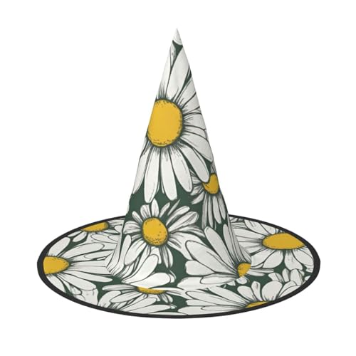 BGSHJVF Hexenhut mit weißen Gänseblümchen für Halloween Cosplay Halloween Dekoration Halloween Dekoration Party Kostüm Zubehör BGSHJVF Hexenhut mit weißen Gänseblümchen für Halloween Cosplay Halloween Dekoration Halloween Dekoration Party Kostüm Zubehör von BGSHJVF