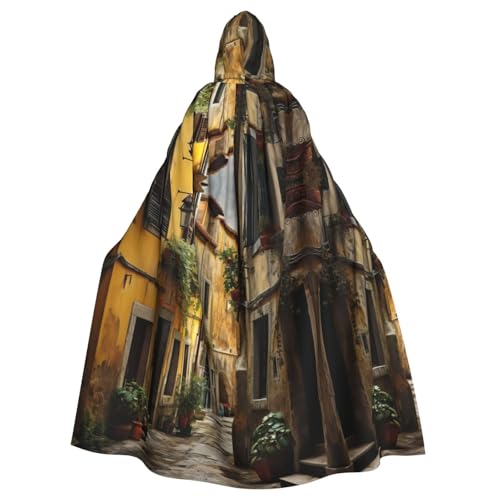 BGSHJVF Italienische alte Straße Druck Halloween Kostüm Umhang für alle großen Größe Mantel mit Kapuze für Erwachsene für Party Maskerade Ballen BGSHJVF Italienische alte Straße Druck Halloween Kostüm Umhang für alle großen Größe Mantel mit Kapuze für Erwachsene für Party Maskerade Ballen von BGSHJVF