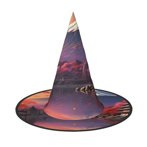 BGSHJVF Japanische Hexenhut Fuji Berg Landschaft Druck Halloween Cosplay Hüte Dekoration Halloween Kostüm Zubehör für Halloween Party BGSHJVF Japanische Hexenhut Fuji Berg Landschaft Druck Halloween Cosplay Hüte Dekoration Halloween Kostüm Zubehör für Halloween Party von BGSHJVF