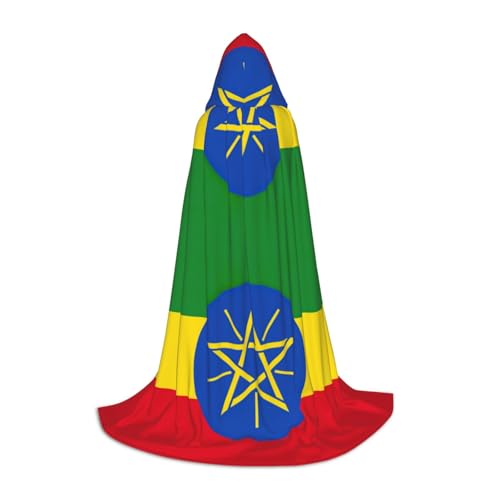 BGSHJVF Kapuzenumhang mit Äthiopien-Flagge für Herren, Zauberer, Vampir und Halloween-Kostüme, für Rollenspiele und Partys von BGSHJVF