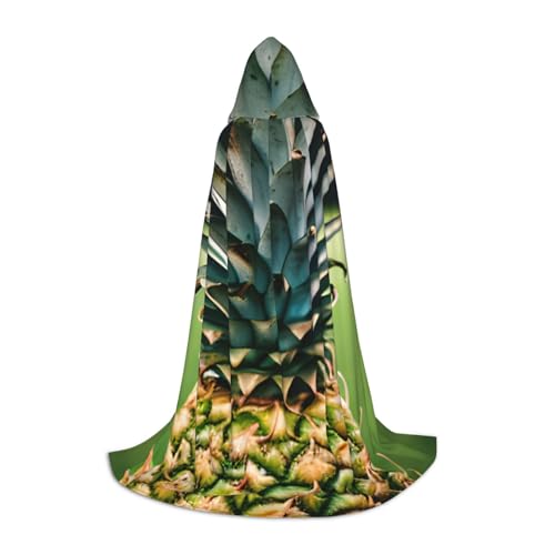 BGSHJVF Kapuzenumhang mit Ananas-Aufdruck für Herren, Zauberer, Vampir und Halloween-Kostüme, für Rollenspiele und Partys von BGSHJVF