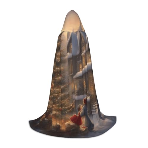 BGSHJVF Kapuzenumhang mit Aufschrift "Merry Christmas", für Herren, Zauberer, Vampir und Halloween, für Rollenspiele und Partys von BGSHJVF