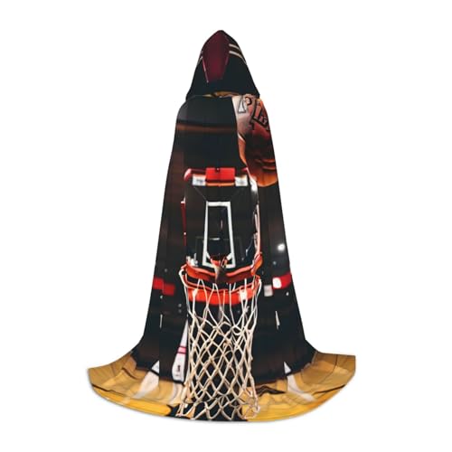 BGSHJVF Kapuzenumhang mit Basketballdruck für Herren, Zauberer, Vampir und Halloween-Kostüme, für Rollenspiele und Partys BGSHJVF Kapuzenumhang mit Basketballdruck für Herren, Zauberer, Vampir und Halloween-Kostüme, für Rollenspiele und Partys von BGSHJVF