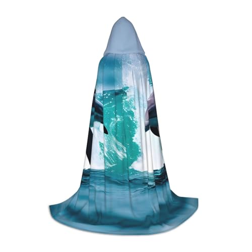 BGSHJVF Kapuzenumhang mit Delfinen im Meer für Herren, Zauberer, Vampir und Halloween-Kostüme, für Rollenspiele und Partys BGSHJVF Kapuzenumhang mit Delfinen im Meer für Herren, Zauberer, Vampir und Halloween-Kostüme, für Rollenspiele und Partys von BGSHJVF