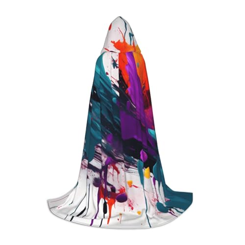 BGSHJVF Kapuzenumhang mit Farbspritzer-Druck für Herren, Zauberer, Vampir und Halloween-Kostüme, für Rollenspiele und Partys BGSHJVF Kapuzenumhang mit Farbspritzer-Druck für Herren, Zauberer, Vampir und Halloween-Kostüme, für Rollenspiele und Partys von BGSHJVF