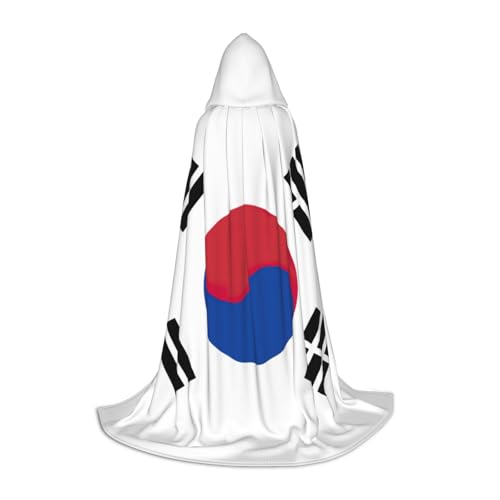 BGSHJVF Kapuzenumhang mit Flagge der Republik Korea, für Herren, Zauberer, Vampir und Halloween-Kostüme, für Rollenspiele und Partys BGSHJVF Kapuzenumhang mit Flagge der Republik Korea, für Herren, Zauberer, Vampir und Halloween-Kostüme, für Rollenspiele und Partys von BGSHJVF