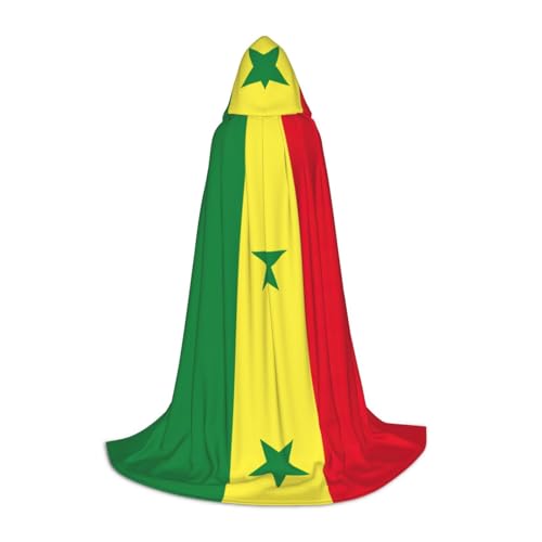 BGSHJVF Kapuzenumhang mit Flagge des Senegals, für Herren, Zauberer, Vampir und Halloween-Kostüme, für Rollenspiele und Partys BGSHJVF Kapuzenumhang mit Flagge des Senegals, für Herren, Zauberer, Vampir und Halloween-Kostüme, für Rollenspiele und Partys von BGSHJVF
