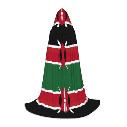 BGSHJVF Kapuzenumhang mit Flagge von Kenia, für Herren, Zauberer, Vampir und Halloween-Kostüme, für Rollenspiele und Partys BGSHJVF Kapuzenumhang mit Flagge von Kenia, für Herren, Zauberer, Vampir und Halloween-Kostüme, für Rollenspiele und Partys von BGSHJVF