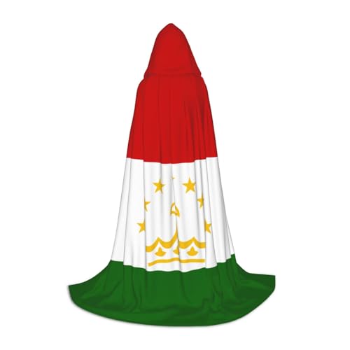 BGSHJVF Kapuzenumhang mit Flagge von Tadschikistan, für Herren, Zauberer, Vampir und Halloween-Kostüme, für Rollenspiele und Partys BGSHJVF Kapuzenumhang mit Flagge von Tadschikistan, für Herren, Zauberer, Vampir und Halloween-Kostüme, für Rollenspiele und Partys von BGSHJVF