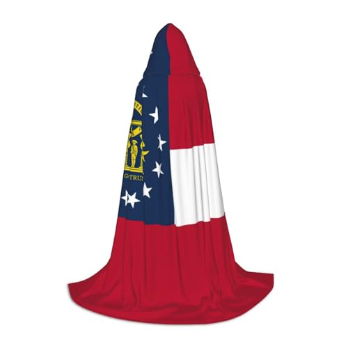 BGSHJVF Kapuzenumhang mit Georgia-Flagge, für Herren, Zauberer, Vampir und Halloween-Kostüme, für Rollenspiele und Partys BGSHJVF Kapuzenumhang mit Georgia-Flagge, für Herren, Zauberer, Vampir und Halloween-Kostüme, für Rollenspiele und Partys von BGSHJVF