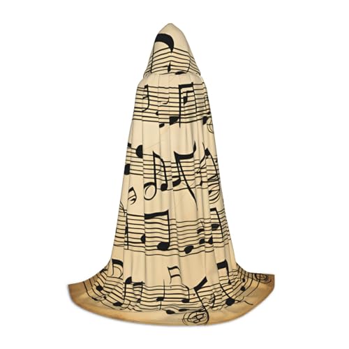 BGSHJVF Kapuzenumhang mit Musiknoten für Herren, Zauberer, Vampir und Halloween-Kostüme, für Rollenspiele und Partys BGSHJVF Kapuzenumhang mit Musiknoten für Herren, Zauberer, Vampir und Halloween-Kostüme, für Rollenspiele und Partys von BGSHJVF