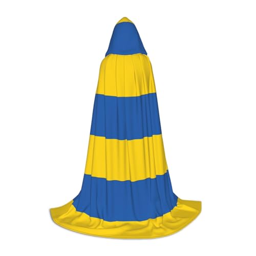 BGSHJVF Kapuzenumhang mit Ukraine-Flagge für Herren, Zauberer, Vampir und Halloween-Kostüme, für Rollenspiele und Partys BGSHJVF Kapuzenumhang mit Ukraine-Flagge für Herren, Zauberer, Vampir und Halloween-Kostüme, für Rollenspiele und Partys von BGSHJVF