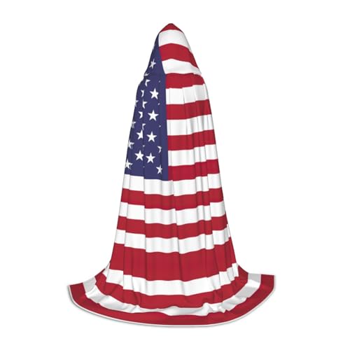 BGSHJVF Kapuzenumhang mit amerikanischer Flagge, für Herren, Zauberer, Vampir und Halloween-Kostüme, für Rollenspiele und Partys BGSHJVF Kapuzenumhang mit amerikanischer Flagge, für Herren, Zauberer, Vampir und Halloween-Kostüme, für Rollenspiele und Partys von BGSHJVF
