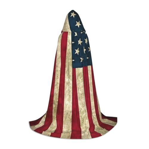 BGSHJVF Kapuzenumhang mit amerikanischer Flagge, für Herren, Zauberer, Vampir und Halloween-Kostüme, für Rollenspiele und Partys BGSHJVF Kapuzenumhang mit amerikanischer Flagge, für Herren, Zauberer, Vampir und Halloween-Kostüme, für Rollenspiele und Partys von BGSHJVF