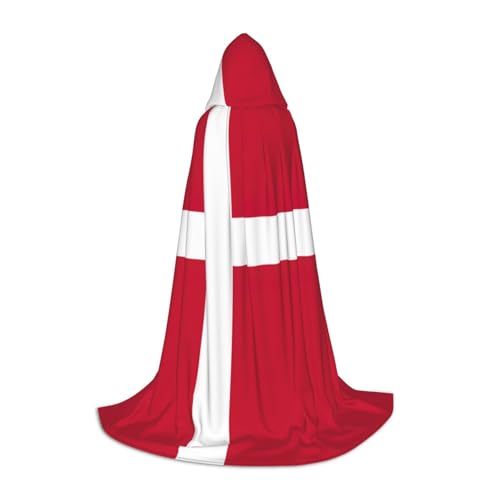 BGSHJVF Kapuzenumhang mit dänischer Flagge für Herren, Zauberer, Vampir und Halloween-Kostüme, für Rollenspiele und Partys BGSHJVF Kapuzenumhang mit dänischer Flagge für Herren, Zauberer, Vampir und Halloween-Kostüme, für Rollenspiele und Partys von BGSHJVF