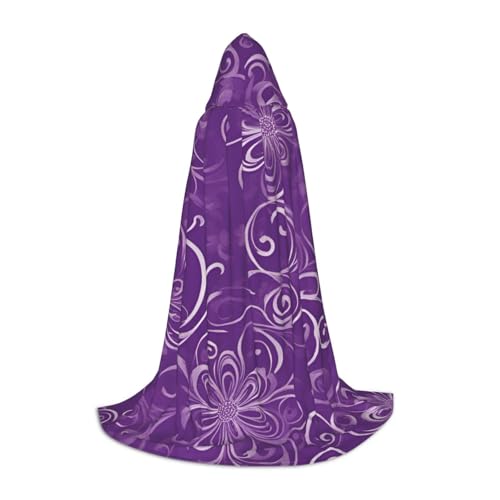 BGSHJVF Kapuzenumhang mit floralem Efeu-Aufdruck, für Herren, Zauberer, Vampir und Halloween-Kostüme, für Rollenspiele und Partys BGSHJVF Kapuzenumhang mit floralem Efeu-Aufdruck, für Herren, Zauberer, Vampir und Halloween-Kostüme, für Rollenspiele und Partys von BGSHJVF