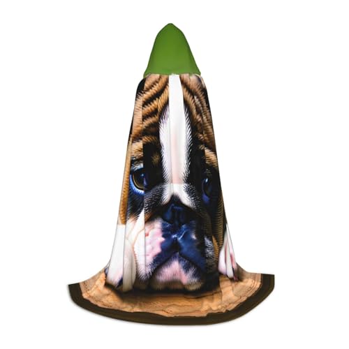 BGSHJVF Kapuzenumhang mit süßem Bulldoggen-Aufdruck für Herren, Zauberer, Vampir und Halloween-Kostüme, für Rollenspiele und Partys BGSHJVF Kapuzenumhang mit süßem Bulldoggen-Aufdruck für Herren, Zauberer, Vampir und Halloween-Kostüme, für Rollenspiele und Partys von BGSHJVF