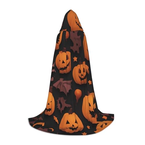 BGSHJVF Kapuzenumhang mit süßem Halloween-Muster für Herren, Zauberer, Vampir und Halloween-Kostüme, für Rollenspiele und Partys BGSHJVF Kapuzenumhang mit süßem Halloween-Muster für Herren, Zauberer, Vampir und Halloween-Kostüme, für Rollenspiele und Partys von BGSHJVF