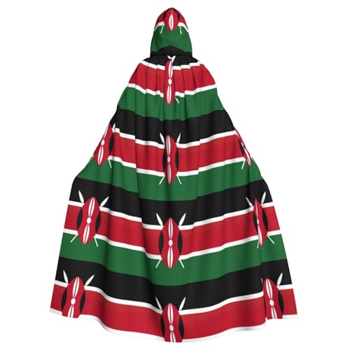 BGSHJVF Kenia Flagge Print Halloween Kostüm Umhang für alle, übergroße Cosplay erwachsenen Mantel mit Kapuze für Partys, Maskeraden BGSHJVF Kenia Flagge Print Halloween Kostüm Umhang für alle, übergroße Cosplay erwachsenen Mantel mit Kapuze für Partys, Maskeraden von BGSHJVF