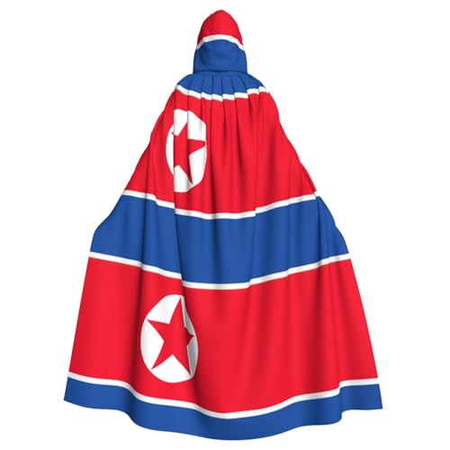 BGSHJVF Koreanischer Flaggendruck Halloween Kostüm Umhang für alle, übergroßen Mantel mit Kapuze für Erwachsene, für Party, Kostümball von BGSHJVF