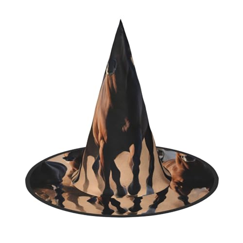 BGSHJVF Laufen Pferd Druck Hexenhut Cosplay Caps Halloween Dekoration Halloween Party Kostüm Zubehör BGSHJVF Laufen Pferd Druck Hexenhut Cosplay Caps Halloween Dekoration Halloween Party Kostüm Zubehör von BGSHJVF