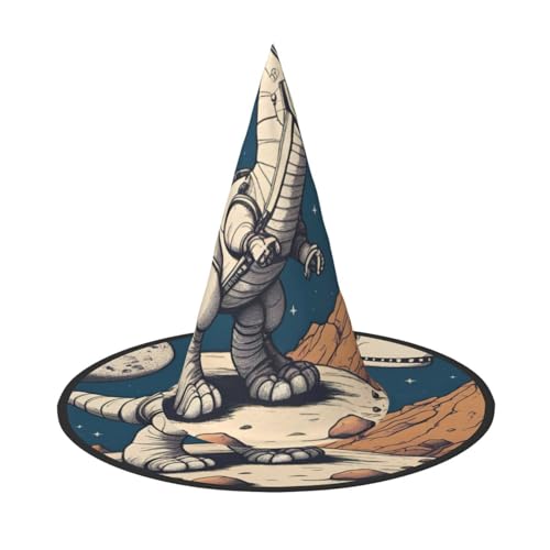 BGSHJVF Lustige Astronaut Dinosaurier Rock Druck Halloween Hexe Hut Cosplay Caps Halloween Dekoration Kostüm Zubehör für Halloween Party BGSHJVF Lustige Astronaut Dinosaurier Rock Druck Halloween Hexe Hut Cosplay Caps Halloween Dekoration Kostüm Zubehör für Halloween Party von BGSHJVF