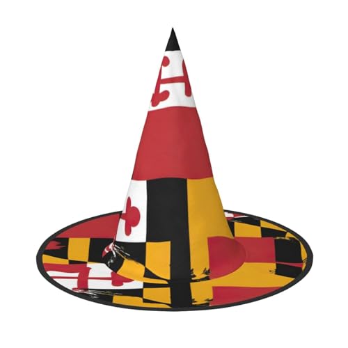 BGSHJVF Maryland-Flaggen-Druck, Halloween-Hexenhut, Cosplay, Halloween-Dekoration, Kostümzubehör für Halloween-Party BGSHJVF Maryland-Flaggen-Druck, Halloween-Hexenhut, Cosplay, Halloween-Dekoration, Kostümzubehör für Halloween-Party von BGSHJVF