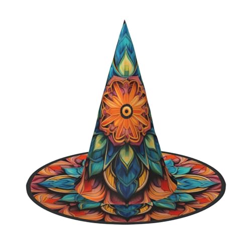 BGSHJVF Mehrfarbiger Hexenhut mit Medaillon für Halloween Cosplay Halloween Kostüm Dekorationen Kostümzubehör BGSHJVF Mehrfarbiger Hexenhut mit Medaillon für Halloween Cosplay Halloween Kostüm Dekorationen Kostümzubehör von BGSHJVF