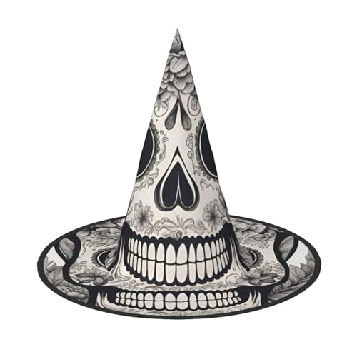 BGSHJVF Mexikanischer Schädel Druck Halloween Hexe Hut Cosplay Caps Halloween Dekoration Kostüm Zubehör für Halloween Party BGSHJVF Mexikanischer Schädel Druck Halloween Hexe Hut Cosplay Caps Halloween Dekoration Kostüm Zubehör für Halloween Party von BGSHJVF
