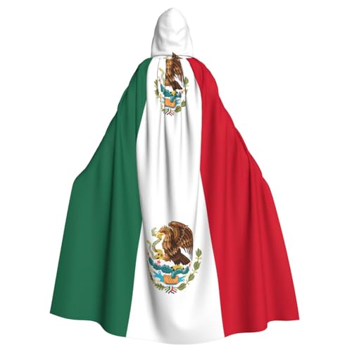 BGSHJVF Mexiko-Flagge Print Halloween Kostüm Umhang für alle, übergroße Cosplay Erwachsene Mantel mit Kapuze für Partys, Maskeraden BGSHJVF Mexiko-Flagge Print Halloween Kostüm Umhang für alle, übergroße Cosplay Erwachsene Mantel mit Kapuze für Partys, Maskeraden von BGSHJVF