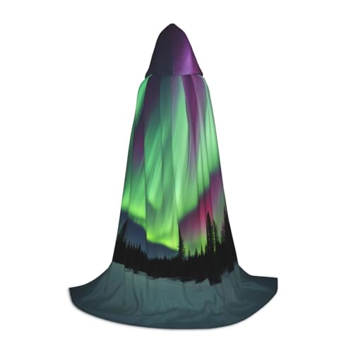 BGSHJVF Nordlichter-Malerei-Umhang mit Kapuze für Herren, Zauberer, Vampir und Halloween-Kostüme, für Rollenspiele und Partys BGSHJVF Nordlichter-Malerei-Umhang mit Kapuze für Herren, Zauberer, Vampir und Halloween-Kostüme, für Rollenspiele und Partys von BGSHJVF