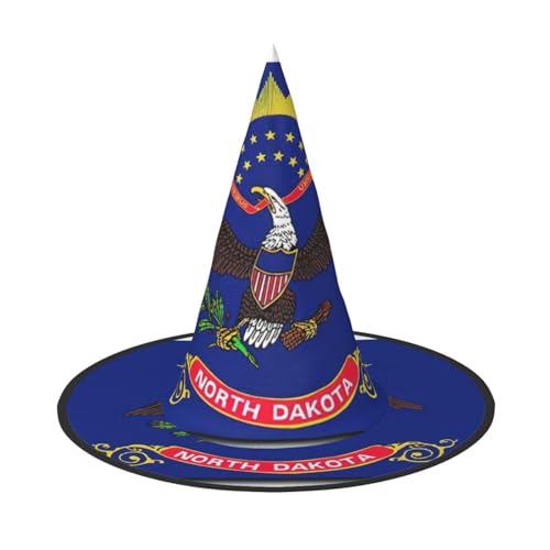 BGSHJVF North Dakota State Flag Map Print Halloween Hexenhut Cosplay Caps Halloween Dekoration Kostüm Zubehör für Party BGSHJVF North Dakota State Flag Map Print Halloween Hexenhut Cosplay Caps Halloween Dekoration Kostüm Zubehör für Party von BGSHJVF